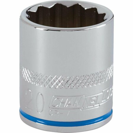 CHANNELLOCK 3/8 In. Drive 20 mm 12-Point Shallow Metric Socket 347035